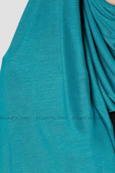 Seda Petrolgrön Jersey Hijab Sjal Ecardin 200224e