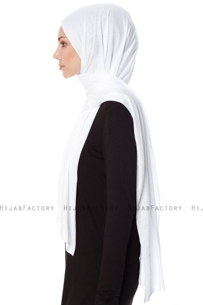 Seda - Wit Jersey Hijab - Ecardin