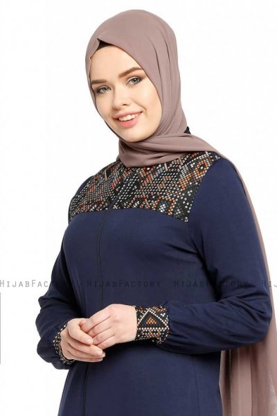 Selda - Marineblauw Abaya - Miss Cazibe