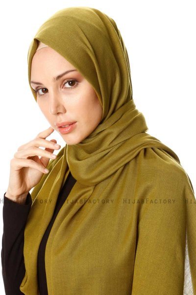 Selin - Olijfgroen Pashmina Hijab - Özsoy