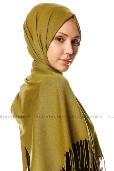 Selin - Olijfgroen Pashmina Hijab - Özsoy