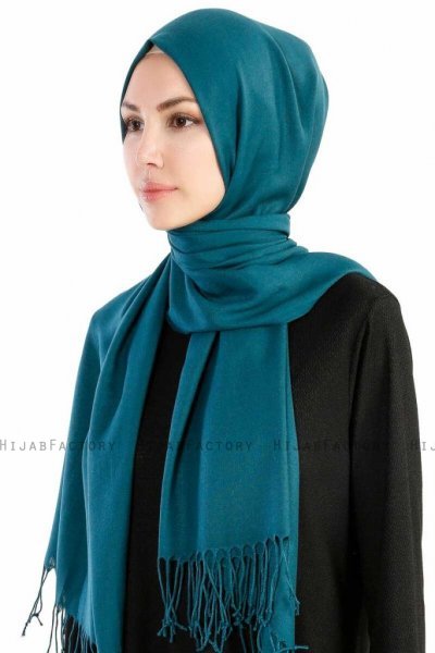 Selin Petrolgrön Pashmina Hijab Sjal Özsoy 160225-2