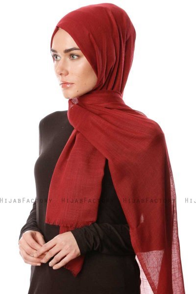 Selma - Donker Bordeaux Hijab - Gülsoy