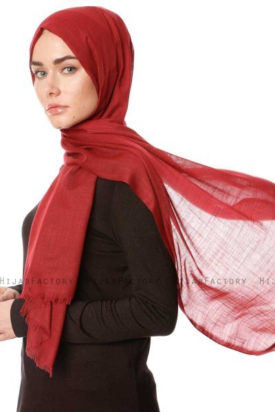 Selma - Donker Bordeaux Hijab - Gülsoy