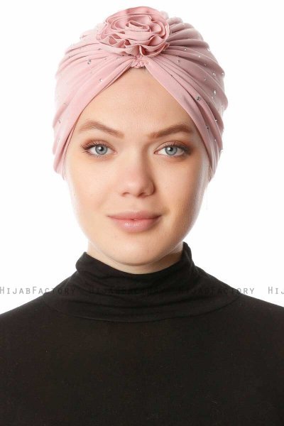 Shereen - Oudroze Crepe Chiffon Turban - Sehr-i Sal