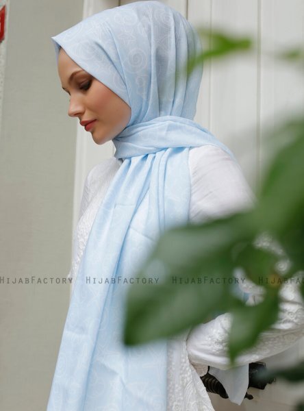 Yumna - Lichtblauw Gevormde Hijab