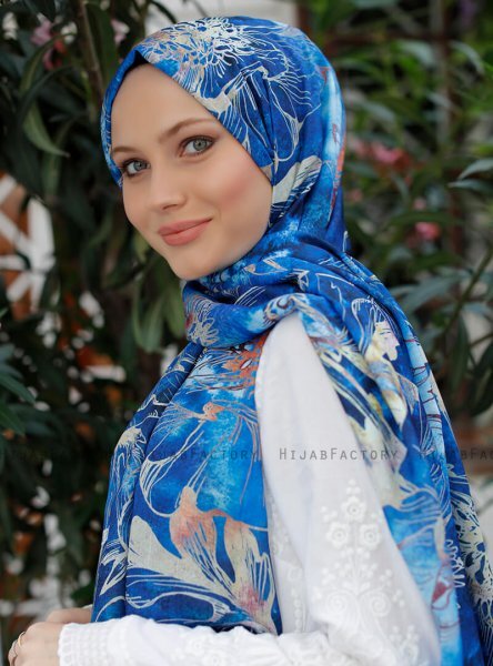 Yumna - Marineblauw Gevormde Hijab