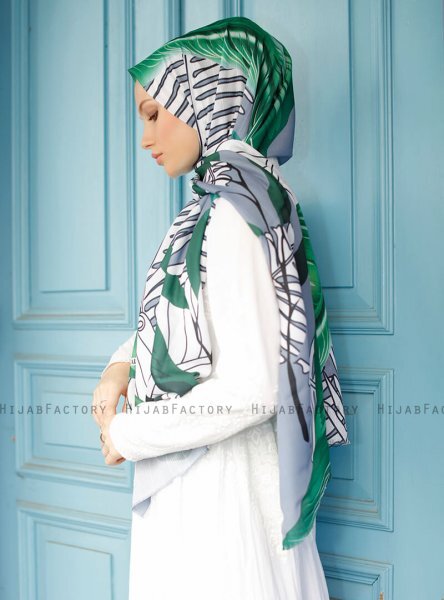 Yumna - Donkergroen Gevormde Hijab