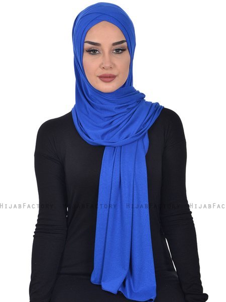 Sofia - Blauw Katoenen Praktisch Hijab
