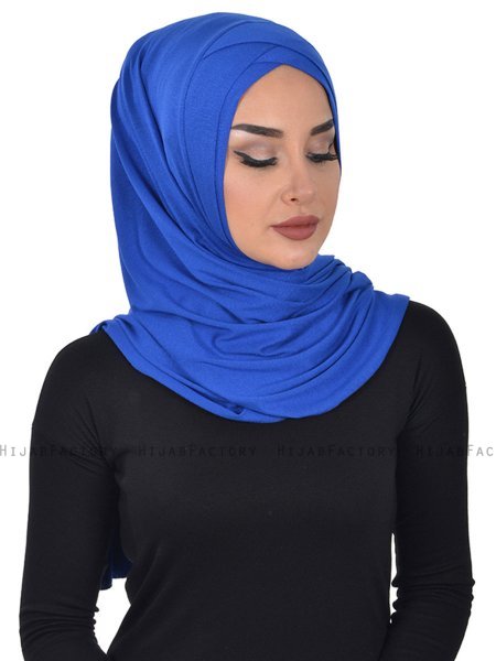 Sofia - Blauw Katoenen Praktisch Hijab