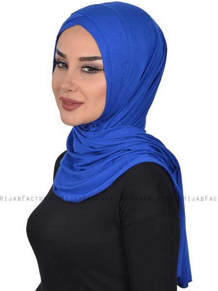 Sofia - Blauw Katoenen Praktisch Hijab