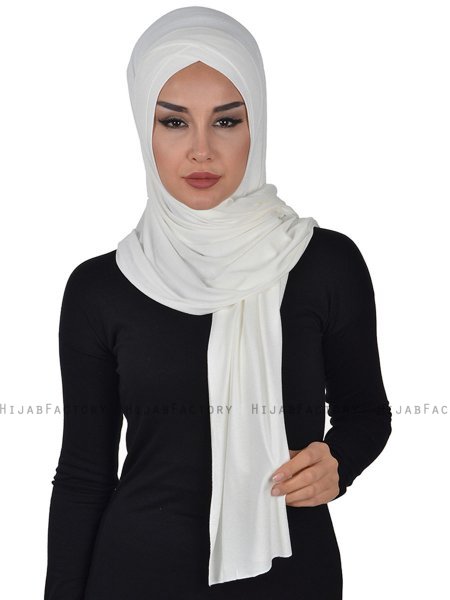 Sofia - Creme Katoenen Praktisch Hijab