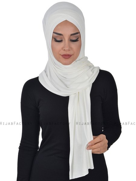 Sofia - Creme Katoenen Praktisch Hijab