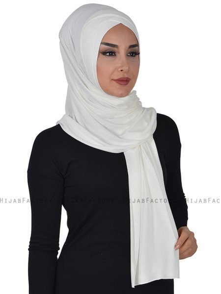 Sofia - Creme Katoenen Praktisch Hijab