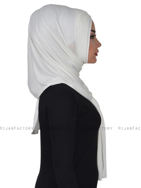 Sofia - Creme Katoenen Praktisch Hijab