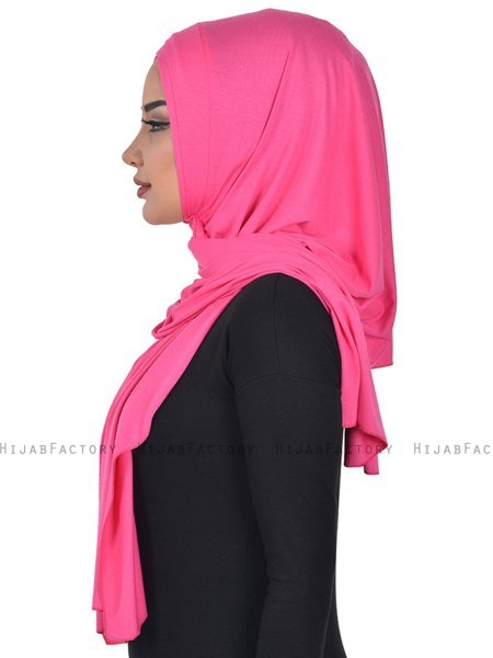 Sofia - Fuchsia Katoenen Praktisch Hijab