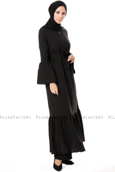 Soraya - Zwarte Abaya - Miss Cazibe