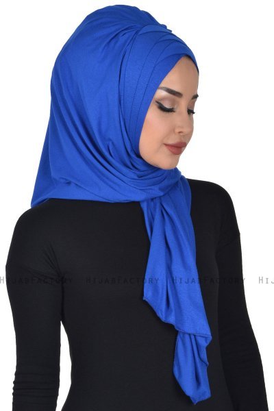 Tamara - Blauw Katoenen Praktisch Hijab