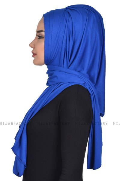 Tamara - Blauw Katoenen Praktisch Hijab