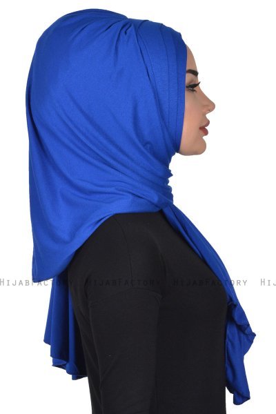 Tamara - Blauw Katoenen Praktisch Hijab