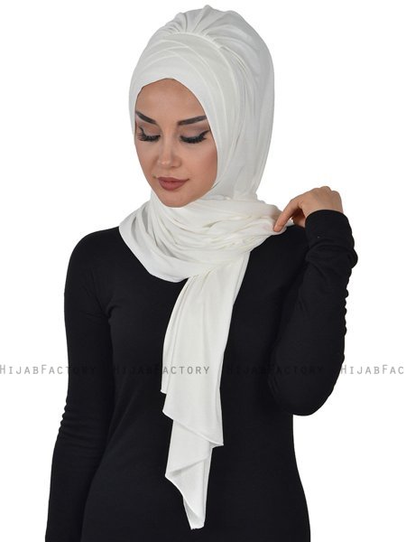 Tamara - Creme Katoenen Praktisch Hijab