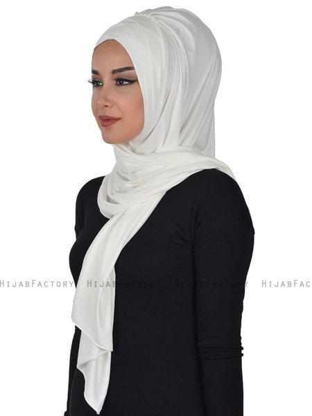 Tamara - Creme Katoenen Praktisch Hijab
