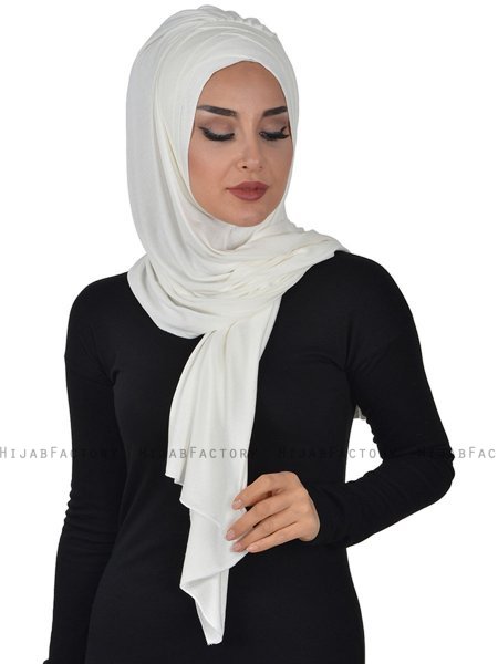 Tamara - Creme Katoenen Praktisch Hijab