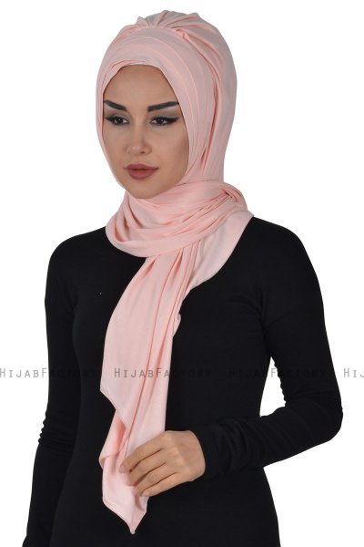 Tamara - Oudroze Katoenen Praktisch Hijab