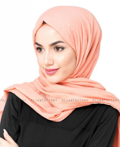 Tawny Orange - Orange Bomull Voile Hijab 5TA23d