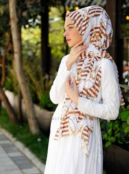 Ulima - Bruin Gevormde Hijab - Sal Evi