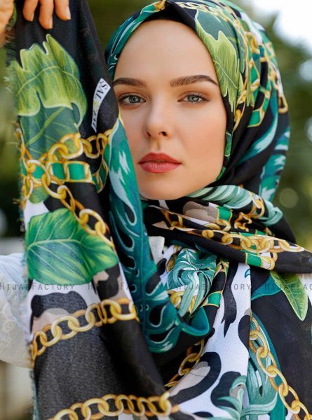 Yamileth - Groen Gevormde Hijab - Sal Evi