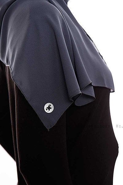 Yara - Anthracite Praktisch One Piece Crepe Hijab