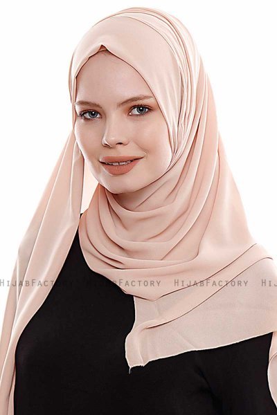 Yara - Beige Praktisch One Piece Crepe Hijab