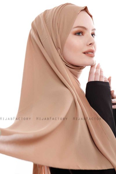 Yara - Gold Praktisch One Piece Crepe Hijab