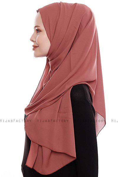 Yara - Clay Praktisch One Piece Crepe Hijab