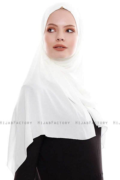 Yara - Creme Praktisch One Piece Crepe Hijab