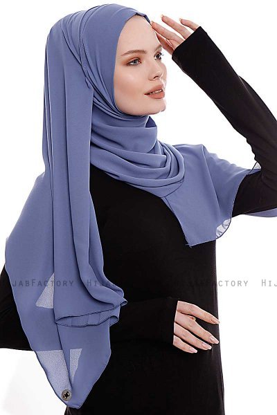 Yara - Indigo Praktisch One Piece Crepe Hijab