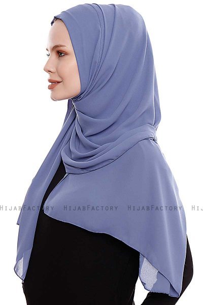Yara - Indigo Praktisch One Piece Crepe Hijab