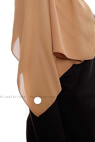 Yara - Lichte Karamel Praktisch One Piece Crepe Hijab