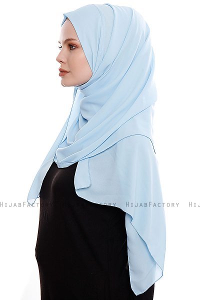 Yara - Lichtblauw Praktisch One Piece Crepe Hijab