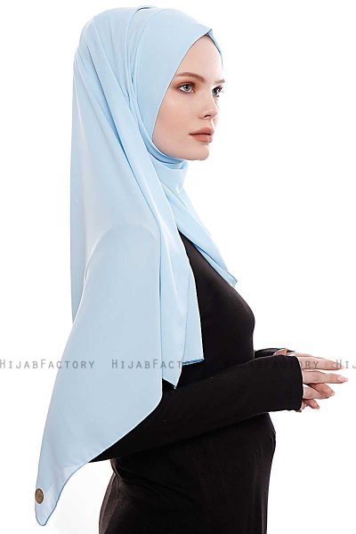 Yara - Lichtblauw Praktisch One Piece Crepe Hijab