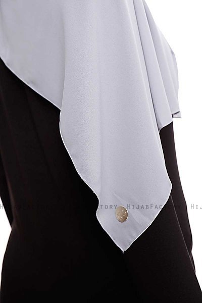 Yara - Lichtgrijs Praktisch One Piece Crepe Hijab