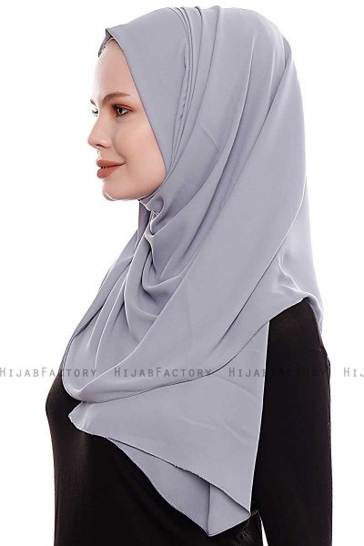Yara - Donker Grijs Praktisch One Piece Crepe Hijab