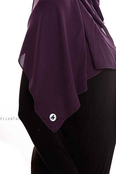 Yara - Donkerpaars Praktisch One Piece Crepe Hijab