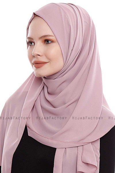 Yara - Donker Roze Praktisch One Piece Crepe Hijab