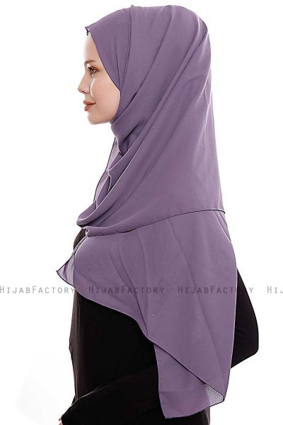 Yara - Pruim Praktisch One Piece Crepe Hijab
