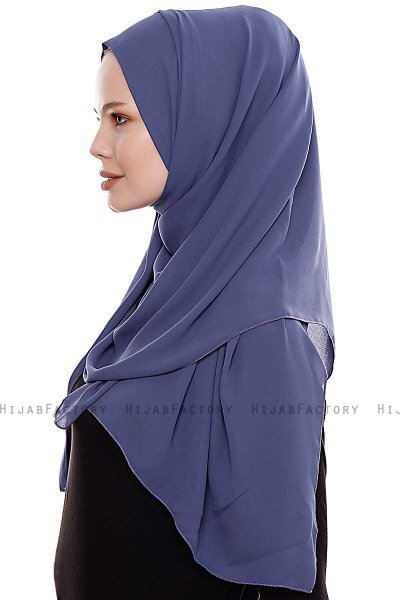Yara - Royal Blue Praktisch One Piece Crepe Hijab
