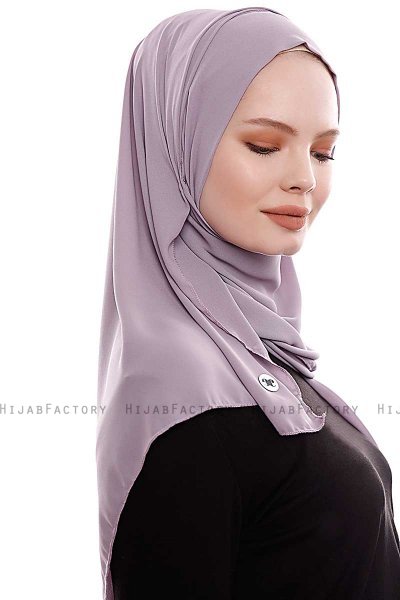 Yara - Steen Grijs Praktisch One Piece Crepe Hijab