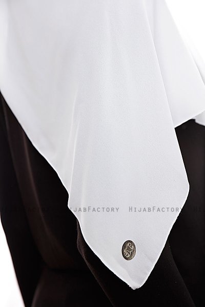 Yara - Wit Praktisch One Piece Crepe Hijab