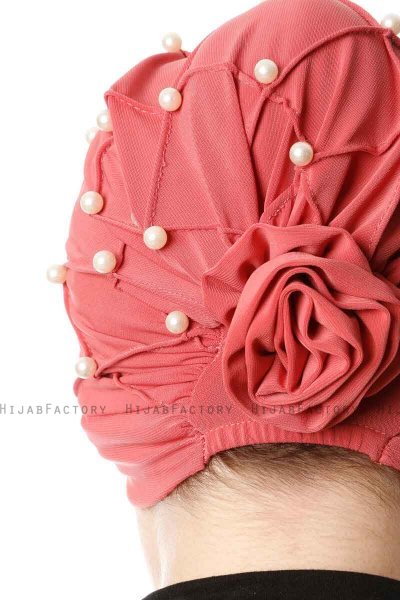 Yaren - Donker Roze Crepe Chiffon Turban - Sehr-i Sal